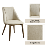ACME Willene Side Chair (Set-2), Beige Fabric & Walnut Finish DN03146