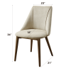 ACME Willene Side Chair (Set-2), Beige Fabric & Walnut Finish DN03146