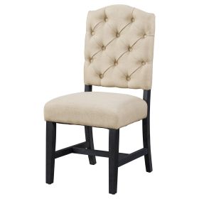 TREXM Retro Style Dining Chair Set with 4 Upholstered Chairs for Dining Room and Living Room (Espresso)