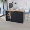 Kitchen and Bar Island Padua, Kitchen, Black / Macadamia