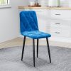 Dining Chairs Set of 4, Modern Kitchen Dining Room Chairs, Velvet Dining Chair Upholstered Cushion Seat and Sturdy Metal Legs