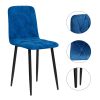 Dining Chairs Set of 4, Modern Kitchen Dining Room Chairs, Velvet Dining Chair Upholstered Cushion Seat and Sturdy Metal Legs