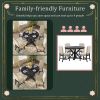 TREXM Retro Style Dining Chair Set with 4 Upholstered Chairs for Dining Room and Living Room (Espresso)