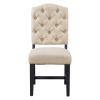 TREXM Retro Style Dining Chair Set with 4 Upholstered Chairs for Dining Room and Living Room (Espresso)