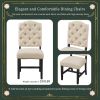 TREXM Retro Style Dining Chair Set with 4 Upholstered Chairs for Dining Room and Living Room (Espresso)
