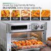 Infrared Heating Air Fryer Toaster Oven, Extra Large Countertop Convection Oven 10-in-1 Combo, 6-Slice Toast, Enamel Baking