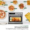 Infrared Heating Air Fryer Toaster Oven, Extra Large Countertop Convection Oven 10-in-1 Combo, 6-Slice Toast, Enamel Baking