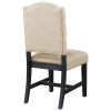 TREXM Retro Style Dining Chair Set with 4 Upholstered Chairs for Dining Room and Living Room (Espresso)