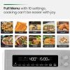 Infrared Heating Air Fryer Toaster Oven, Extra Large Countertop Convection Oven 10-in-1 Combo, 6-Slice Toast, Enamel Baking